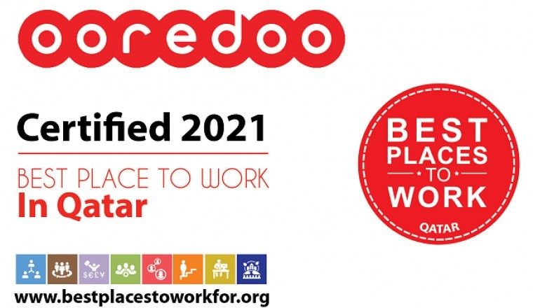Ooredoo Qatar Named a Best Place to Work in Qatar 2021