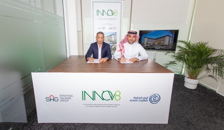 Arbah Capital and Strategic Housing Group tie up in a joint venture, launching ‘Innov8’, the first of its kind co-living hybrid hotel brand