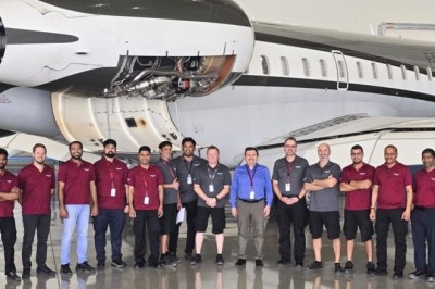 Falcon Begins First Base Maintenance on Falcon’s Global Express XRS