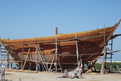 Dhow building yard of Ajman